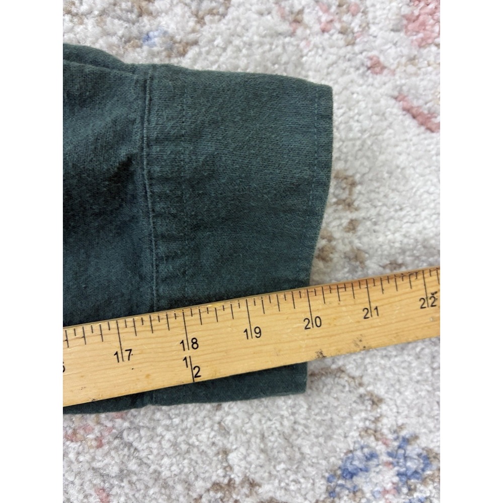 VTG St Johns Bay Heavyweight Men's Chamois Shirt 4XLT Green Flannel Gorpcore - Picture 5 of 7